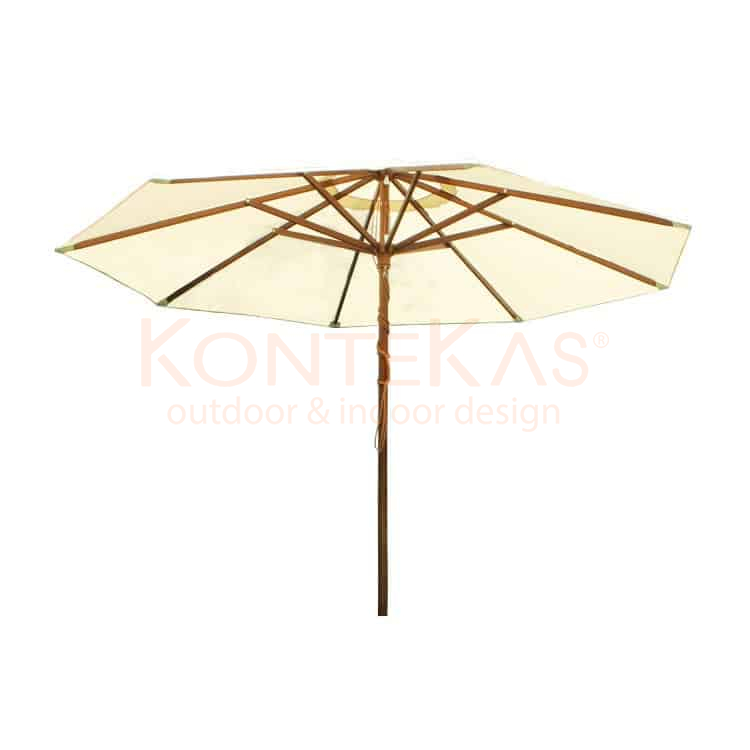 Sombrilla Redonda de Madera 3.30 m