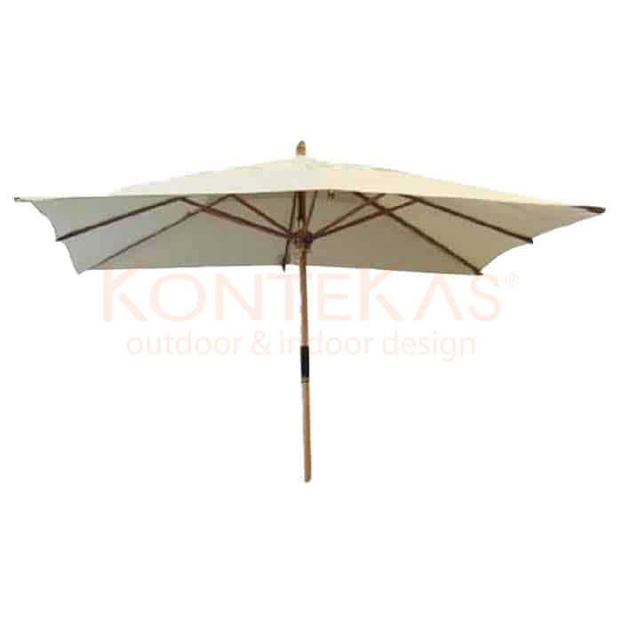 Sombrilla cuadrada 3 x 3 m de madera